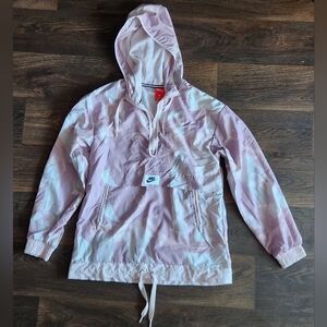 Nike Tech Sport Jacket Pink Marble Print 1/2 Women Size Small